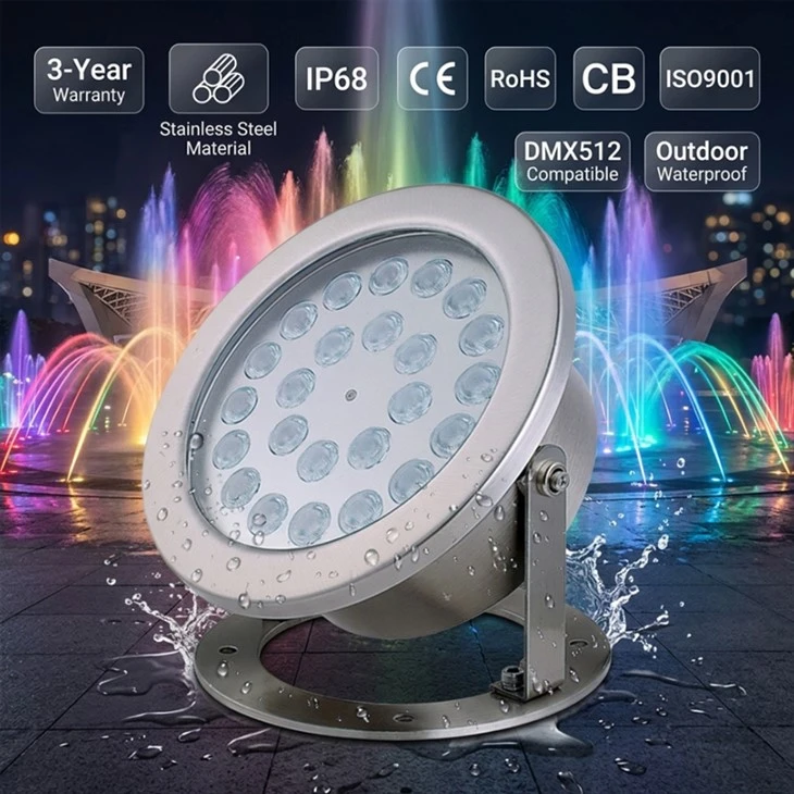 Maintenance-free Underwater LED For Professional Water Features